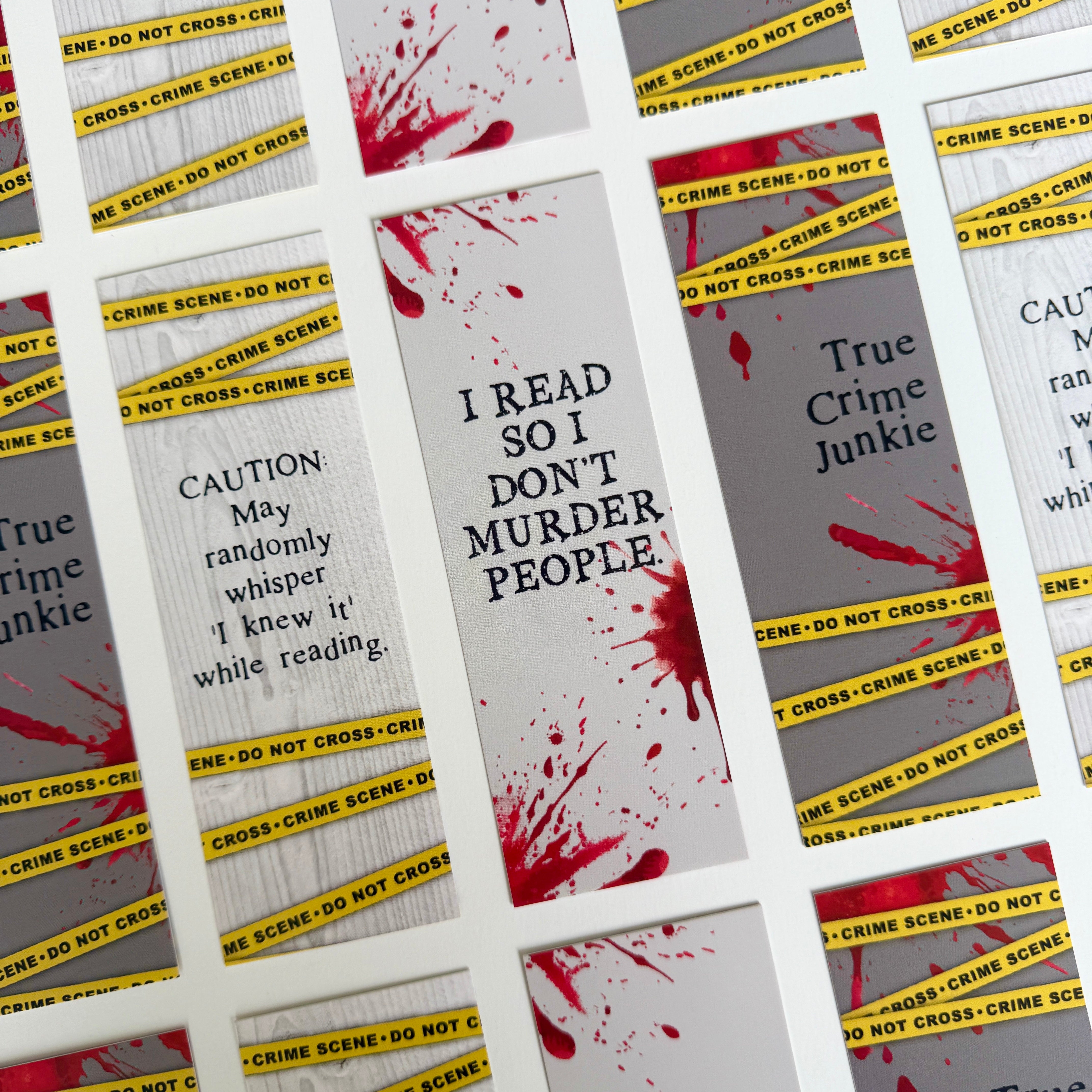 Pack of 3 Bookmarks 🕵️ True Crime Vibe