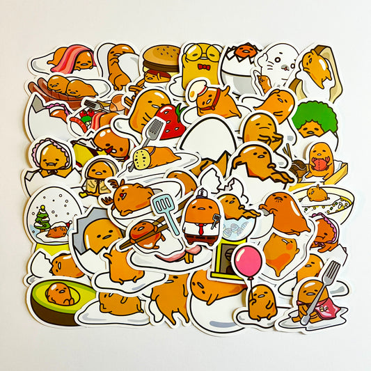 50 pcs Sticker pack CUTE EGG #1 Waterproof for laptop, car, helmet, bike, scooter Stickers