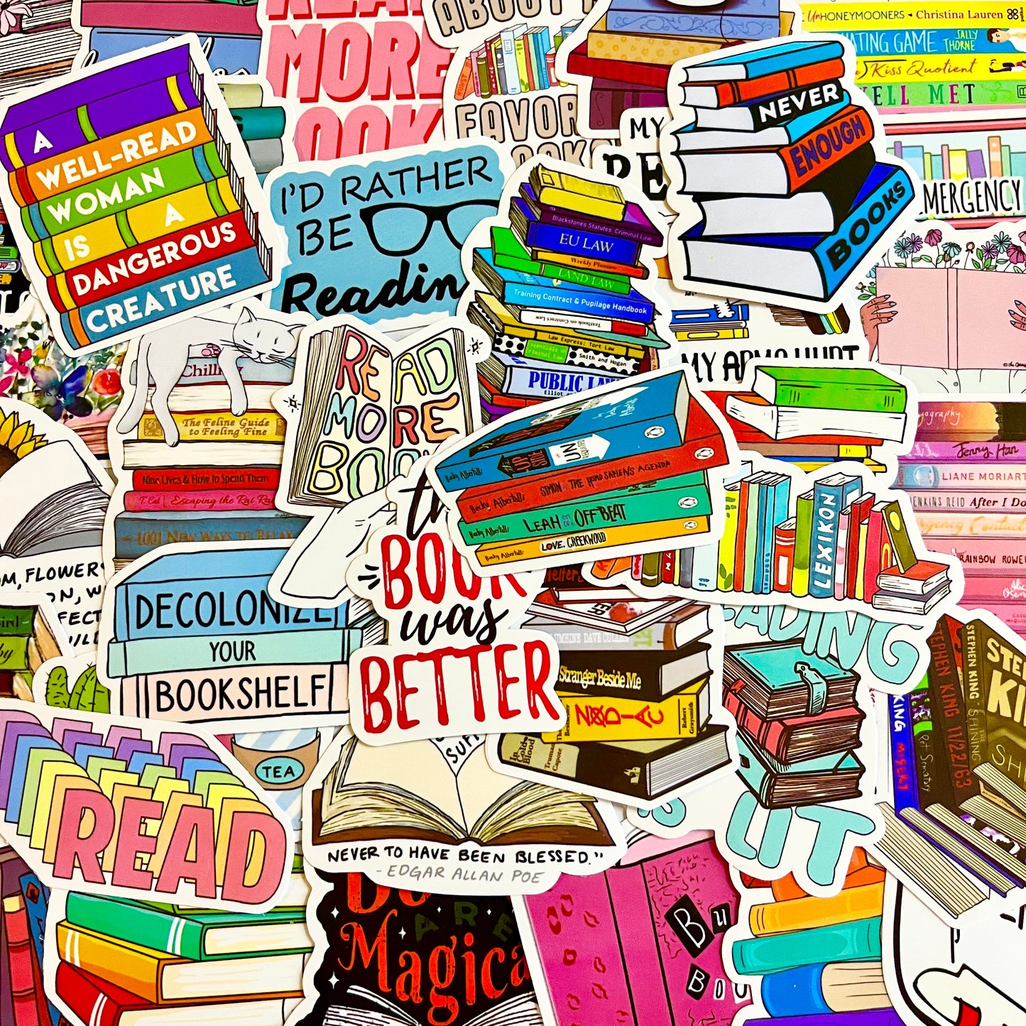 50 pcs Sticker pack BOOKS