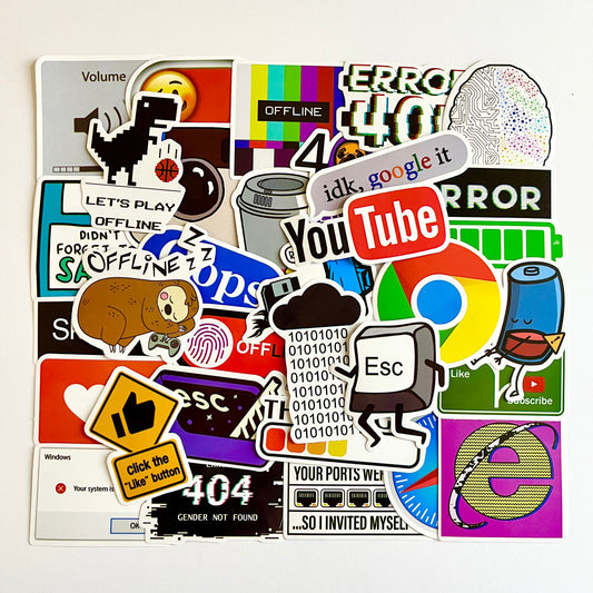 50 pcs Sticker pack INTERNET Waterproof for laptop, car, helmet, bike, scooter Stickers