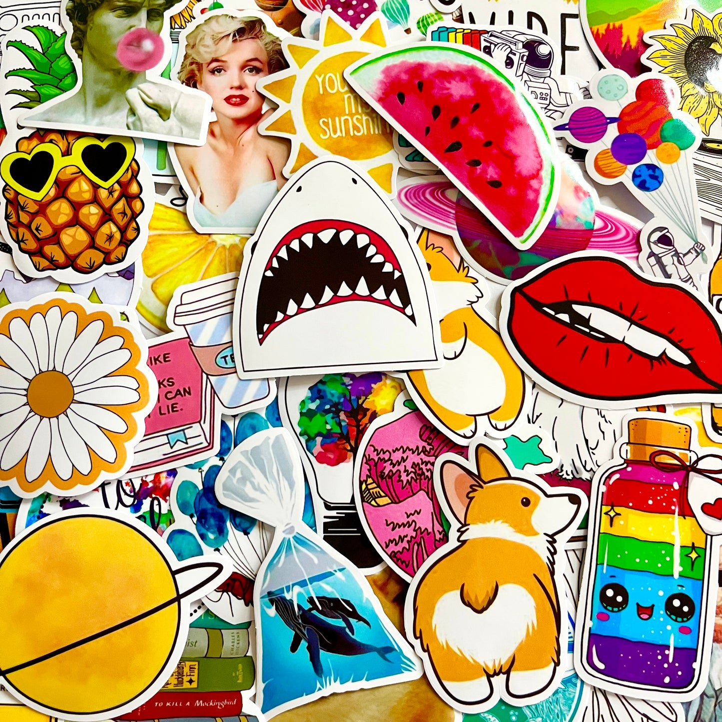 50 pcs Sticker pack SUMMER Waterproof for laptop, car, helmet, bike, scooter Stickers